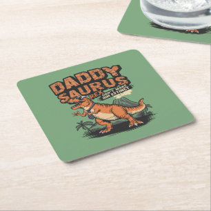 Daddysaurus Rex: De koele prehistorische legende Kartonnen Onderzetters