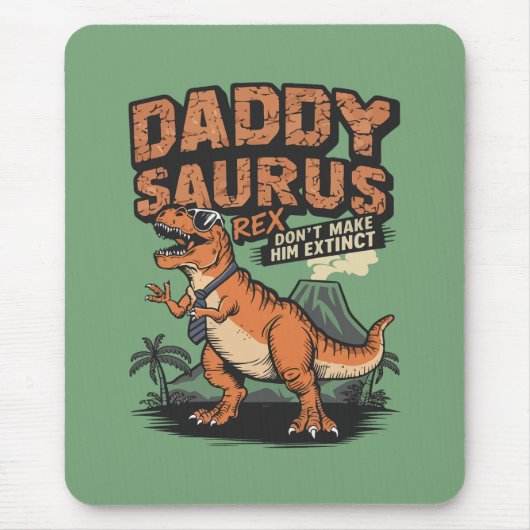 Daddysaurus Rex: De koele prehistorische legende Muismat (Voorkant)