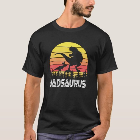 Daddysaurus Rex Dinosaur Dad Saurus Family Match T-shirt (Voorkant)