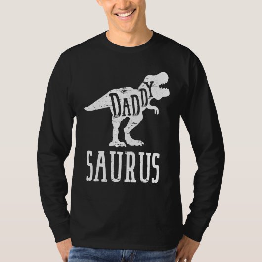 Daddysaurus Rex Dinosaur Dad Saurus Family Match T-shirt (Voorkant)