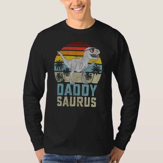 Daddysaurus Rex Dinosaur Dad Saurus Family Match T-shirt (Voorkant)