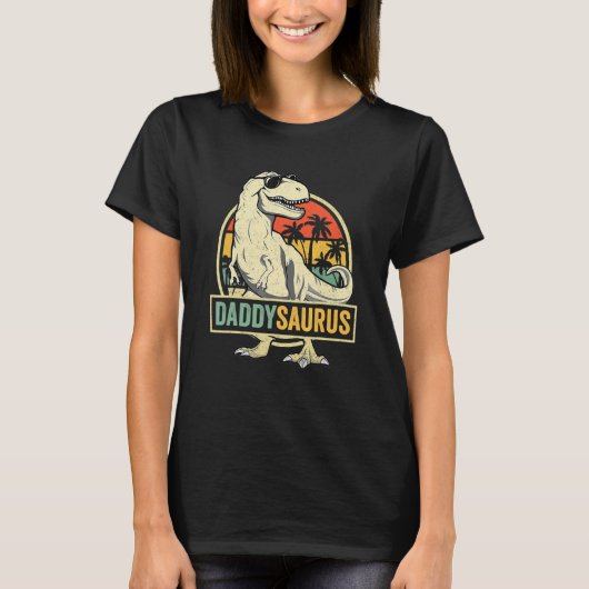 Daddysaurus Rex Dinosaur Dad Saurus Family Match T-shirt (Voorkant)