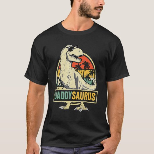 Daddysaurus Rex Dinosaur Dad Saurus Family Match T-shirt (Voorkant)