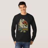 Daddysaurus Rex Dinosaur Dad Saurus Family Match T-shirt (Voorkant volledig)