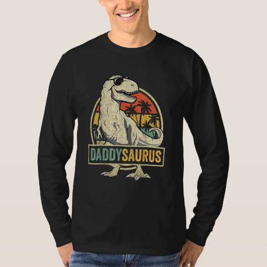 Daddysaurus Rex Dinosaur Dad Saurus Family Match T-shirt (Voorkant)