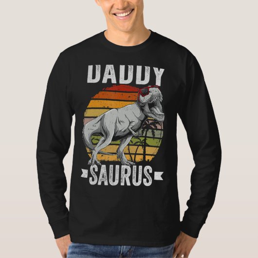 Daddysaurus Rex Dinosaur Dad Saurus Family Matchi T-shirt (Voorkant)