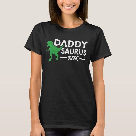 Daddysaurus Rex Dinosaur Dad Saurus Fathers Day T-shirt (Voorkant)