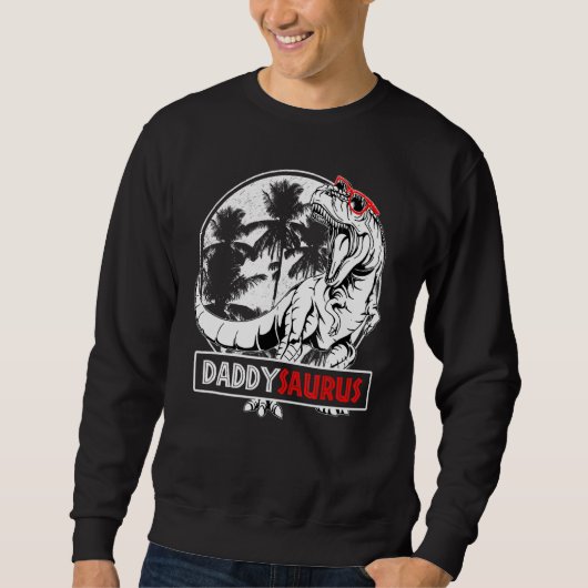 Daddysaurus Rex Dinosaur Dad Saurus Fathers Day Trui (Voorkant)