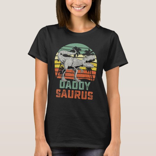 Daddysaurus Rex Dinosaur Daddy Saurus Family Match T-shirt (Voorkant)