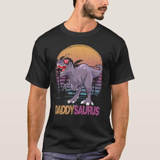 Daddysaurus Rex Dinosaur Daddy Saurus Family Match T-shirt (Voorkant)