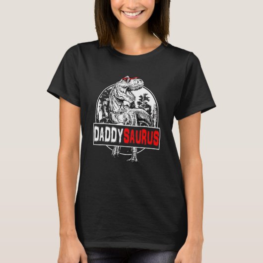 Daddysaurus Rex Dinosaur Daddysaurus Family Match T-shirt (Voorkant)