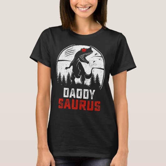 Daddysaurus rex Dinosaur DadSaurus Family Match T-shirt (Voorkant)