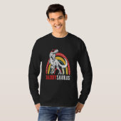 Daddysaurus Rex Rainbow Dad Saurus Father Day T-shirt (Voorkant volledig)