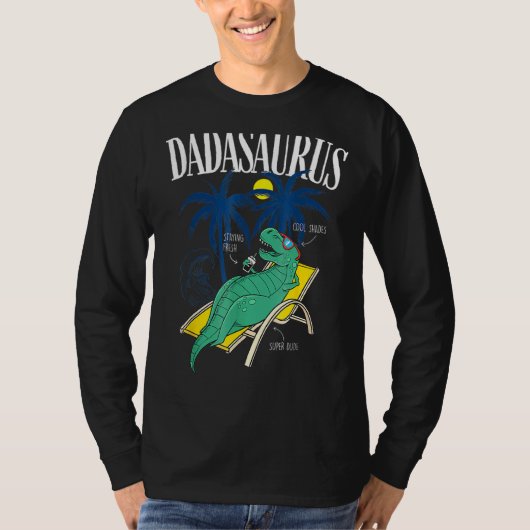 Daddysaurus Rex Summer Vacation Daddysaurus T-shirt (Voorkant)