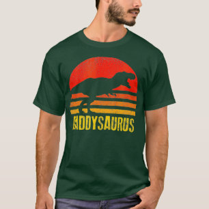 Daddysaurus Shirt Retro  Sunset Dinosaur