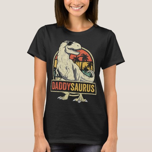 Daddysaurus Shirt Vaderdag cadeau T-Rex Dad Dinos (Voorkant)