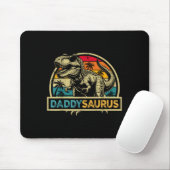 Daddysaurus T Rex Dinosaur Dad Saurus Family Mat Muismat (Met muis)