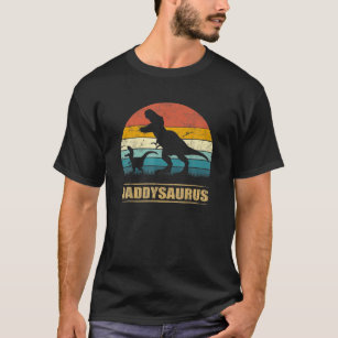 Daddysaurus T Rex Dinosaur Dad Saurus Family Mat T-shirt