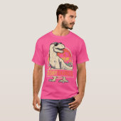 Daddysaurus T Rex Dinosaur Dad Saurus Family Mat T-shirt (Voorkant volledig)