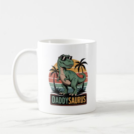 Daddysaurus T Rex Dinosaur Dad Saurus Koffiemok (Links)