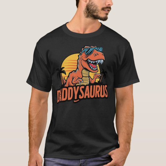 Daddysaurus T Rex Dinosaur Daddy Family Matching T-shirt (Voorkant)