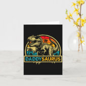 Daddysaurus T Rex Dinosaur Daddy Saurus Familie Ma Kaart (Gele Bloem)