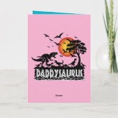 Daddysaurus T-Rex Grappige Dinosaur Papa Cadeau Kaart (Achterkant)