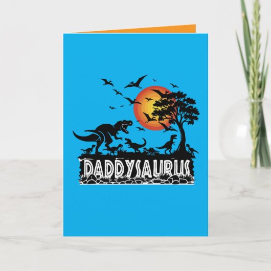 Daddysaurus T-Rex Grappige Dinosaur Papa Cadeau Kaart (Voorkant)