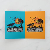 Daddysaurus T-Rex Grappige Dinosaur Papa Cadeau Kaart (Binnen)
