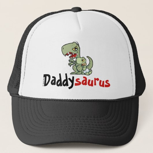 Daddysaurus T-Rex Papa Baby Jongen Vaderdag Trucker Pet (Voorkant)