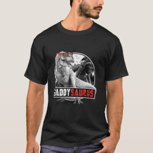 Daddysaurus t rex vader dinosaurus papa saurus vad t-shirt