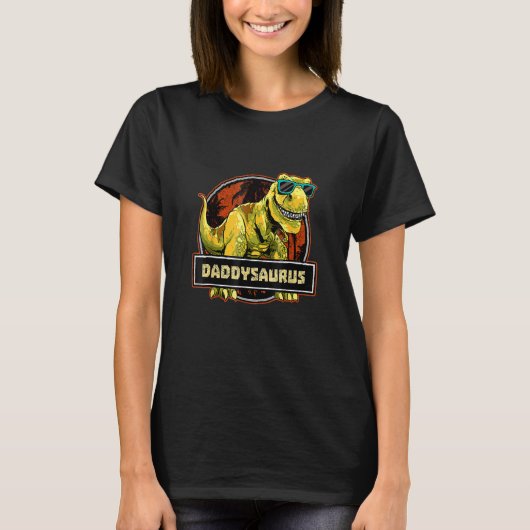 Daddysaurus Vaders Dag Rex Dinosaurus Daddy Saurus T-shirt (Voorkant)