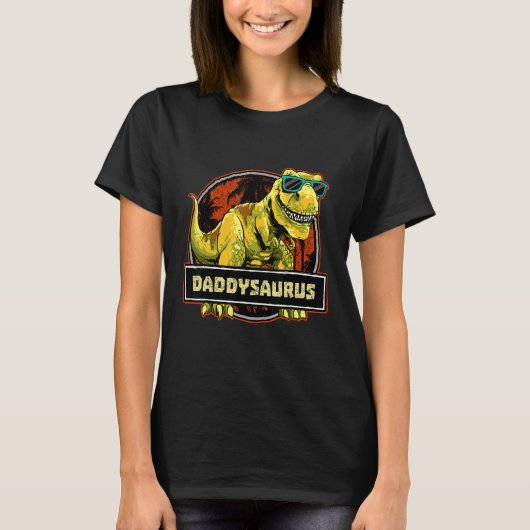 Daddysaurus Vaders Dag Rex Dinosaurus Daddy Saurus T-shirt (Voorkant)