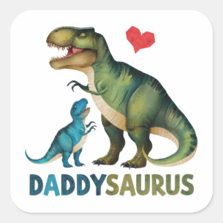 Daddysaurus Vierkante Sticker