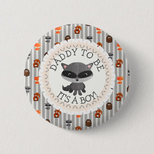 DaddyTo Be Button Woodland Animal Theme