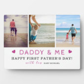 Daddyy & Me' 3-foto Collage 1e Vaderdag Fotoplaat (voorkant)