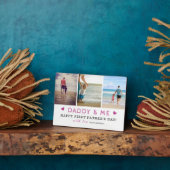 Daddyy & Me' 3-foto Collage 1e Vaderdag Fotoplaat (Zijkant)