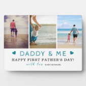 Daddyy & Me' 3-foto Collage 1e Vaderdag Fotoplaat (voorkant)