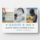 Daddyy & Me' 3-foto Collage 1e Vaderdag Fotoplaat (voorkant)