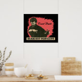 "Dadelijkste Man levend" herstelde Vintage Poster (Keuken)