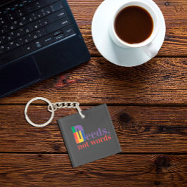 Daden niet woord wijsheid citeren zwarte sleutelha sleutelhanger