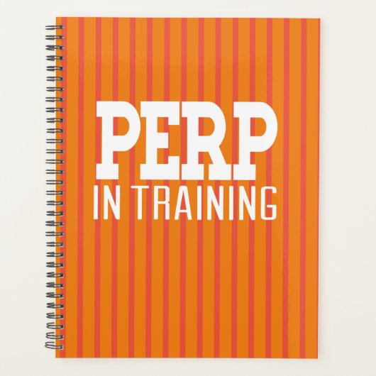 Dader in training White Gfx Stripes Planner (Voorkant)