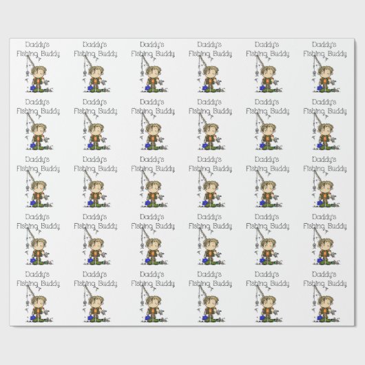 DADFISHINGBUDDY.png Cadeaupapier (Vlak)