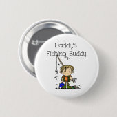DADFISHINGBUDDY.png Ronde Button 5,7 Cm (Voorkant /achterkant)