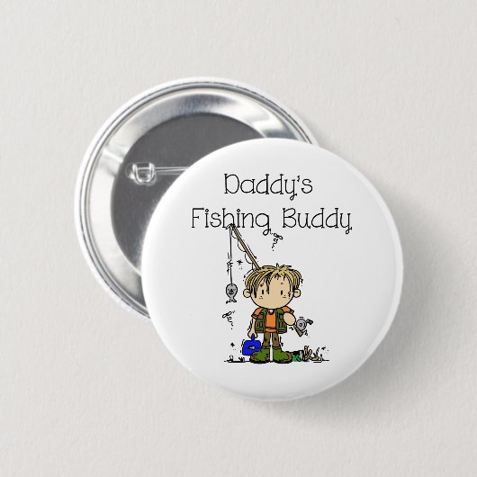 DADFISHINGBUDDY.png Ronde Button 5,7 Cm (Voorkant /achterkant)