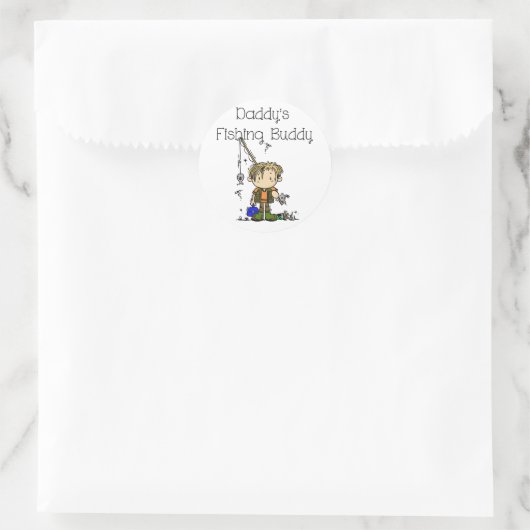DADFISHINGBUDDY.png Ronde Sticker (Tas)