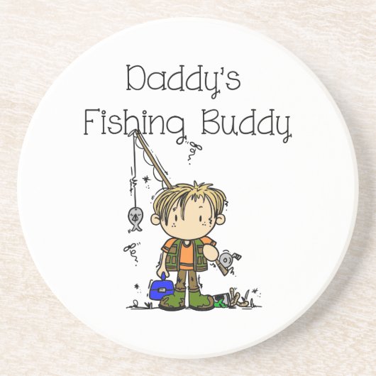 DADFISHINGBUDDY.png Zandsteen Onderzetter (Voorkant)