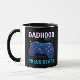 Dadhood Press Start Retro Gamer Design Mok