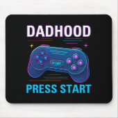 Dadhood Press Start Retro Gamer Design Muismat (Voorkant)
