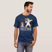 Dadicorn Unicorn papa en Baby vaders Dag op T-shirt (Voorkant volledig)